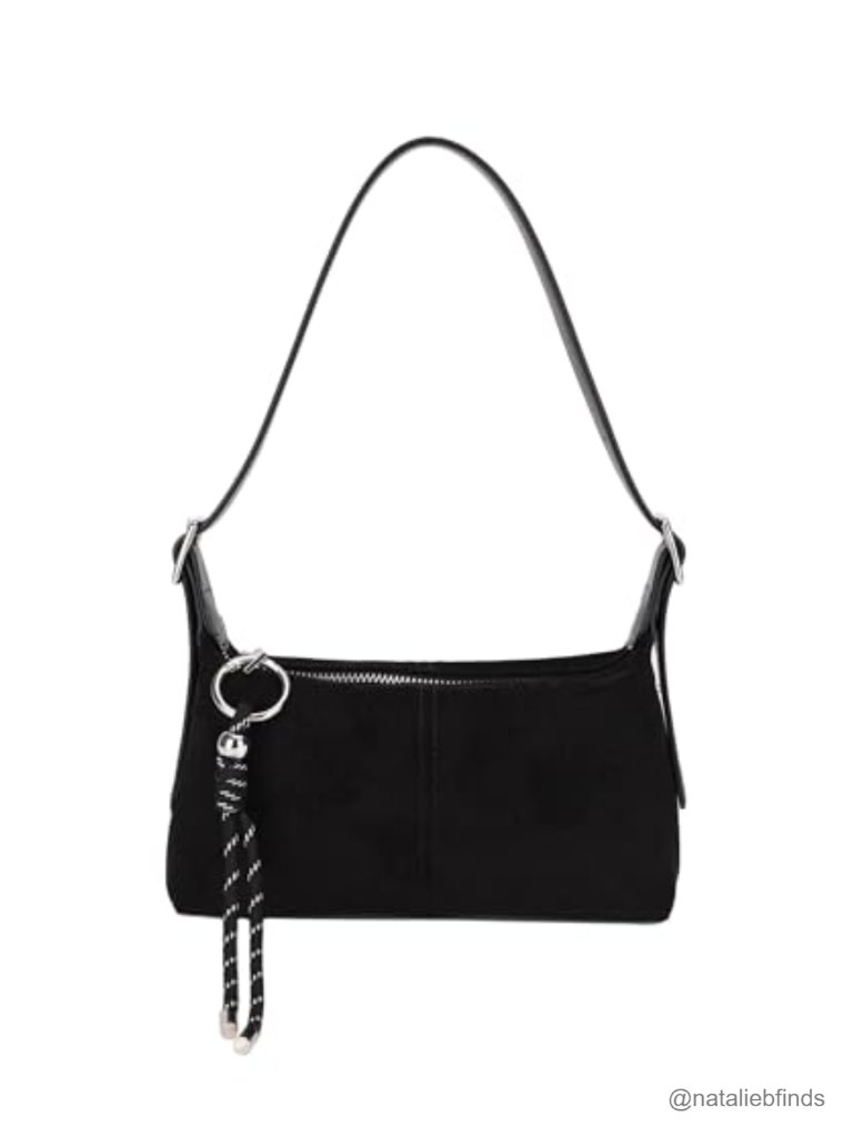 Suede Vegan Leather Crossbody Purse Small Shoulder Bag Adjustable Strap Key